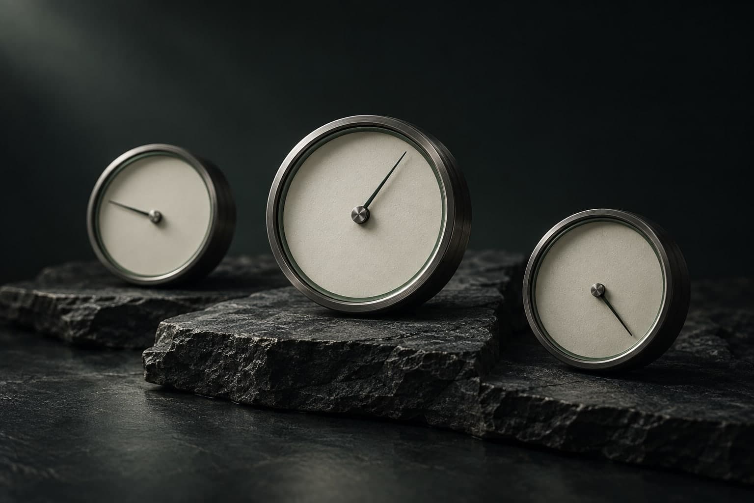 Conceptual editorial illustration of three instruments pointing in different directions.
