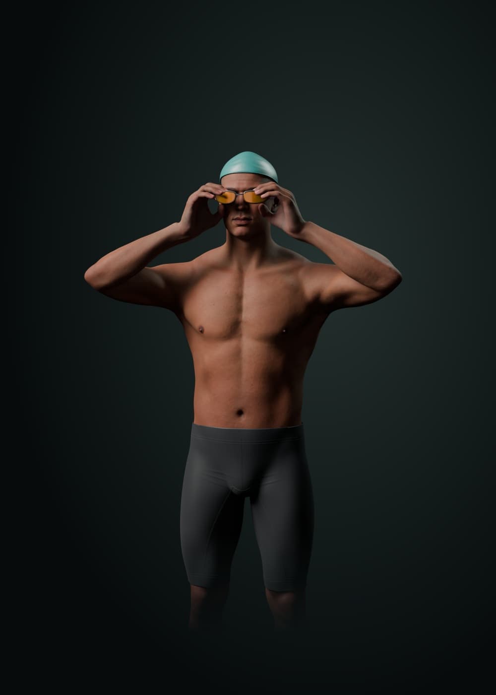 Primed swimmer campaign portrait